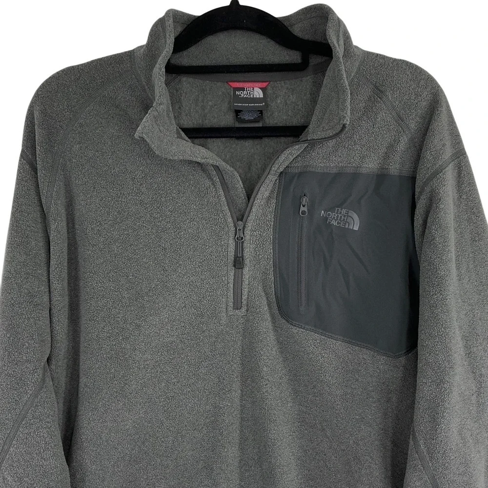 The North Face Men's XL‎ Polartec Classic Fleece Pullover Gray Quarter Zip
